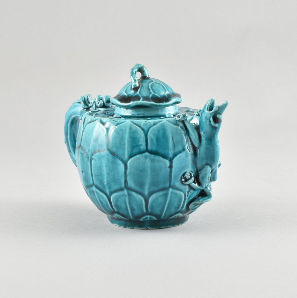 Biscuit de porcelaine émaillé turquoise Kangxi (1662-1722), Chine