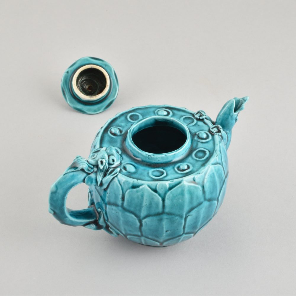 Biscuit de porcelaine émaillé turquoise Kangxi (1662-1722), Chine