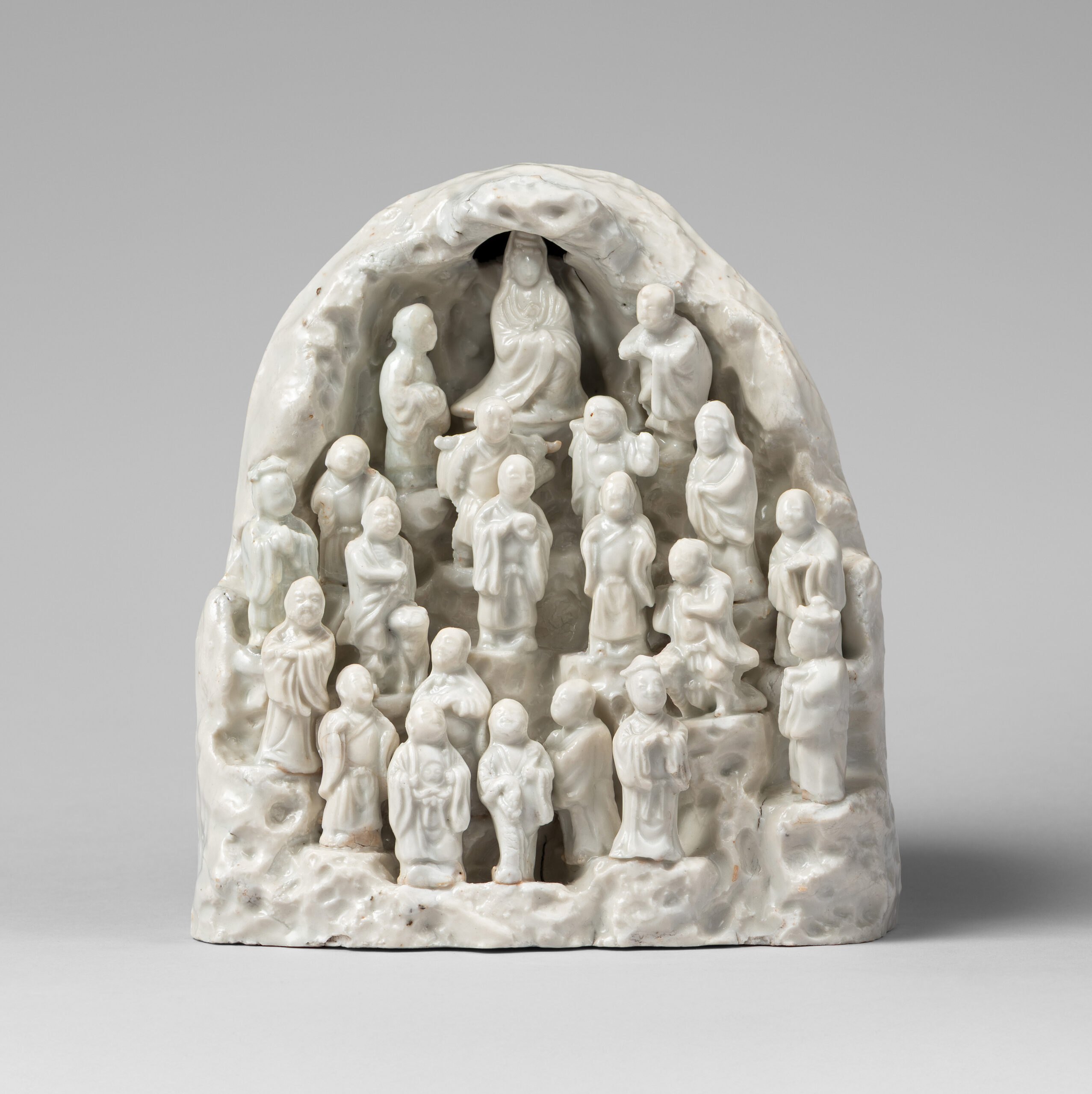 Blanc-Chine-dehua-Buddhist-group-depicting-Mount-Putuo-China-Kangxi